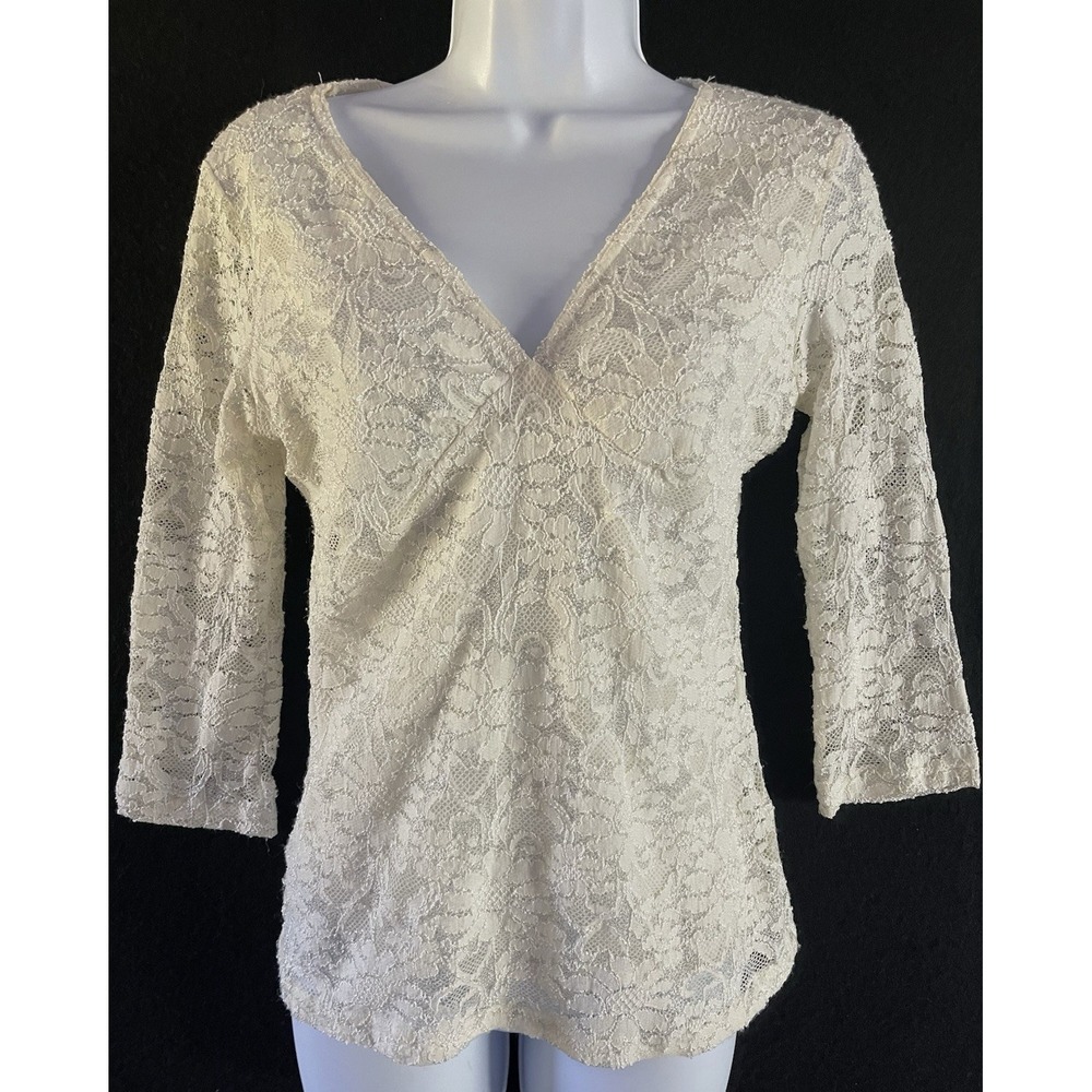 Vtg Babydoll Floral Lace Coquette Whimsigoth Top M Dollette Cottagecore Romantic